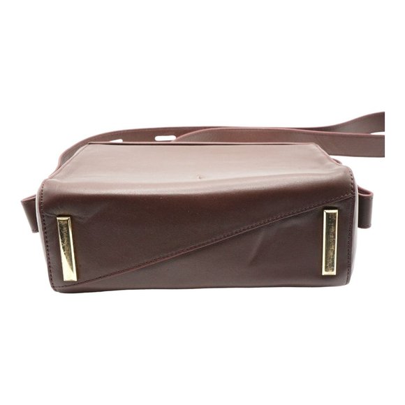 THACKER Leather Crossbody Maroon Adjustable Shoulder Strap Magnetic Closure $198 - Picture 3 of 6